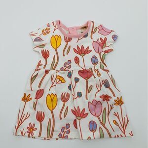 Monica & Andy | NWT | Floral Kids Dress in Pink and Yellow | 0-3 months